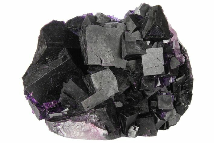 Dark Purple Cubic Fluorite Crystal Cluster - China #128863
